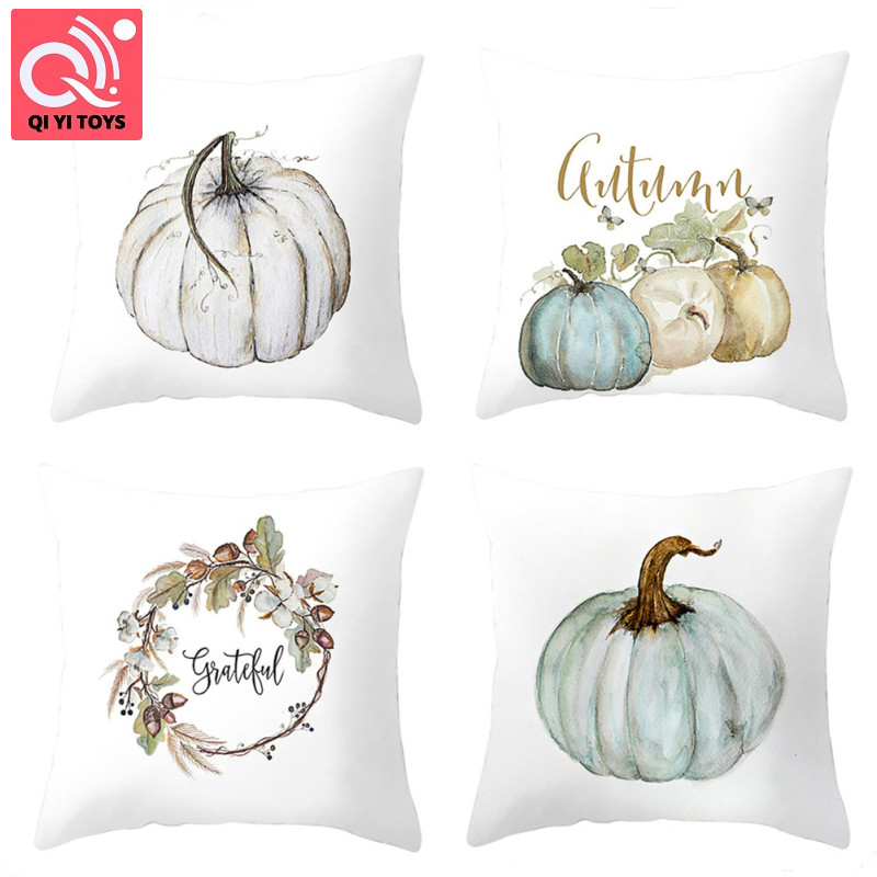 4 Gói vỏ gối Mùa Thu, 18 "X 18" Mùa Thu bọc gối, Bí Ngô Trang Trí Trang Trại Ném vỏ gối Cho Lễ Tạ Ơn Phòng Khách Ghế Trang Trí Nội Thất
