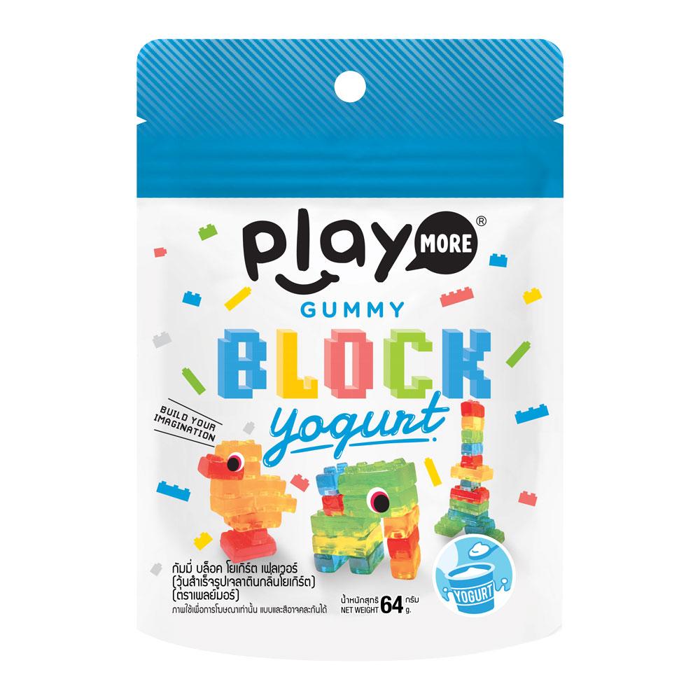 [Co.op Online] - Kẹo dẻo Playmore Gummy Block vị sữa chua 64g