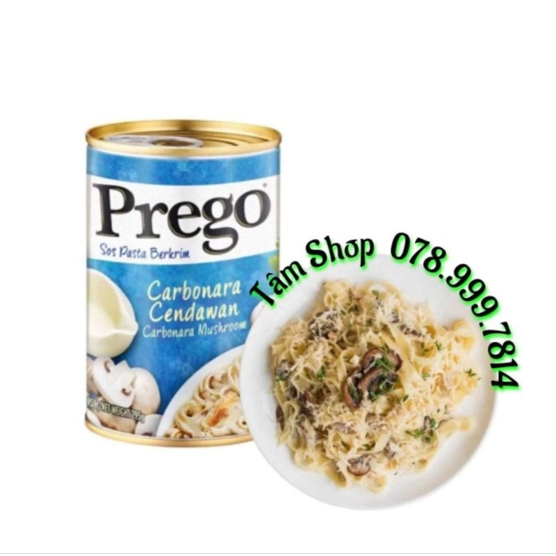 SỐT MÌ Ý CARBONARA NẤM PREGO (LON 295G) - THƯƠNG HIỆU MỸ