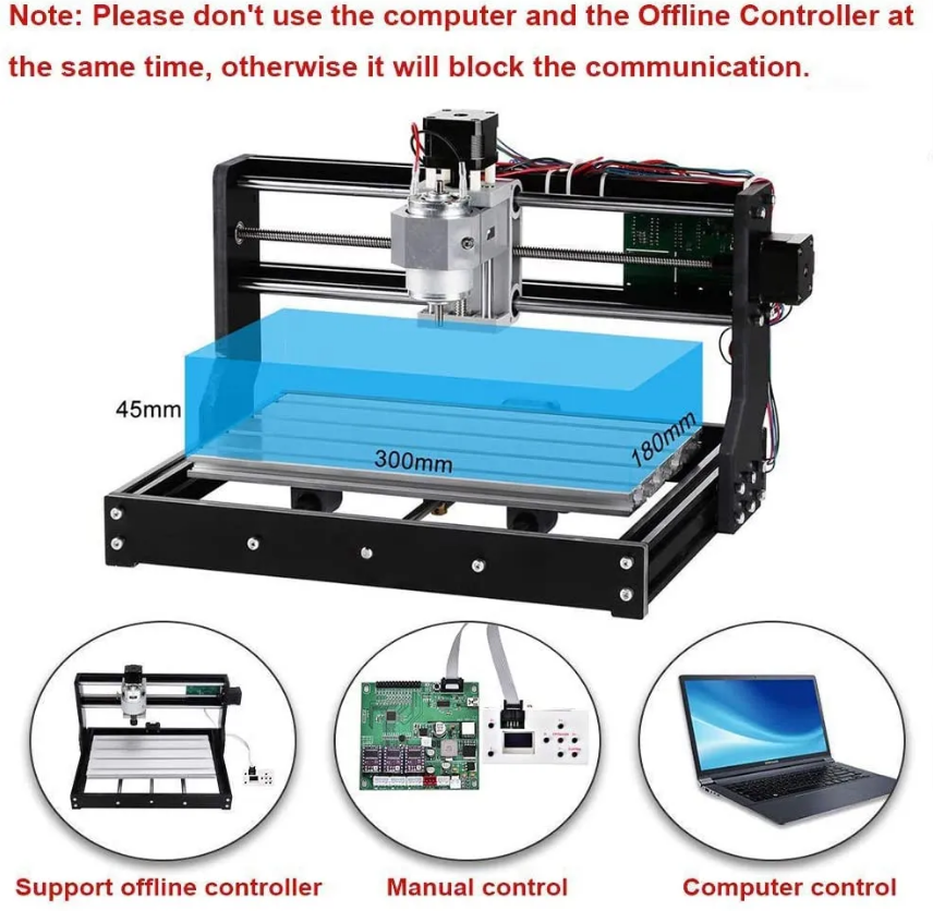 CNC 3018 2-In-1 2500mw GRBL Control DIY Mini CNC Machine Router Engraver Machine 3 Axis PCB Milling Machine PVC Wood Carving Milling Engraving Machine ราคา 4,099 บาท*ส่งฟรี
