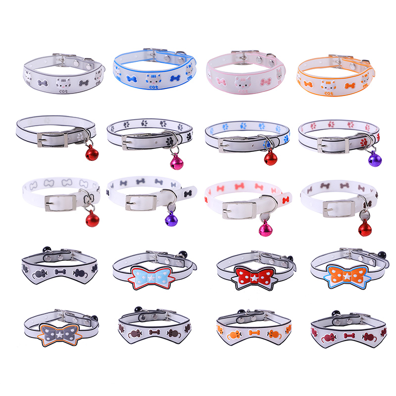 【qushaigao】💖[HOT SALE]🎈🎈 Pet phát sáng Vòng cổ với chuông phát sáng vào ban đêm chó mèo Vòng cổ phát sáng vòng cổ