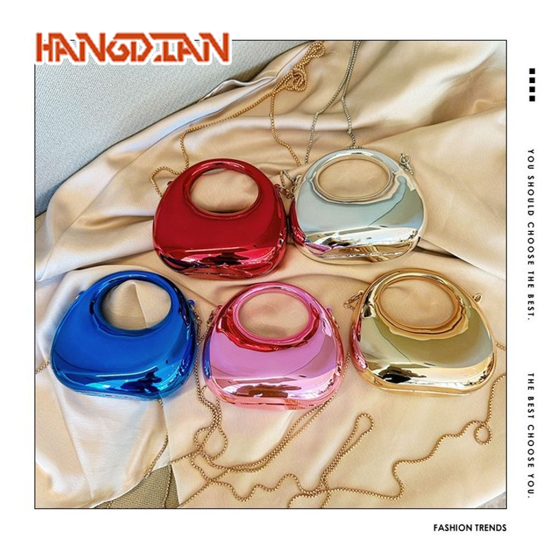 HANGDIAN Stylish Crescent Chain Mini Bag for Everyday Fashion ราคา 100 บาท*ส่งฟรี