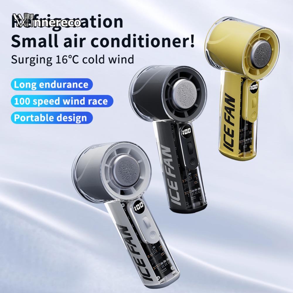 พัดลมมือถือชาร์จไฟได้ 3000mAh พร้อมไฟ LED ปรับแรงลมได้หลายระดับ พกพาสะดวกสำหรับกิจกรรมกลางแจ้งและในบ้าน ราคา 366 บาท*ส่งฟรี