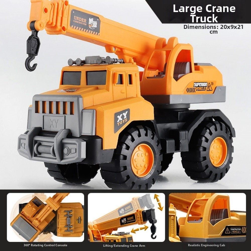 YEWANG326 Chống va đập Đồ chơi xe vận tải kỹ thuật Nhựa Bộ sưu tập quà tặng cho trẻ em Mô hình đúc  loại Chất lượng cao 4 Kiểu Dáng Mô hình xe tải cần cẩu dành cho bé trai - 3