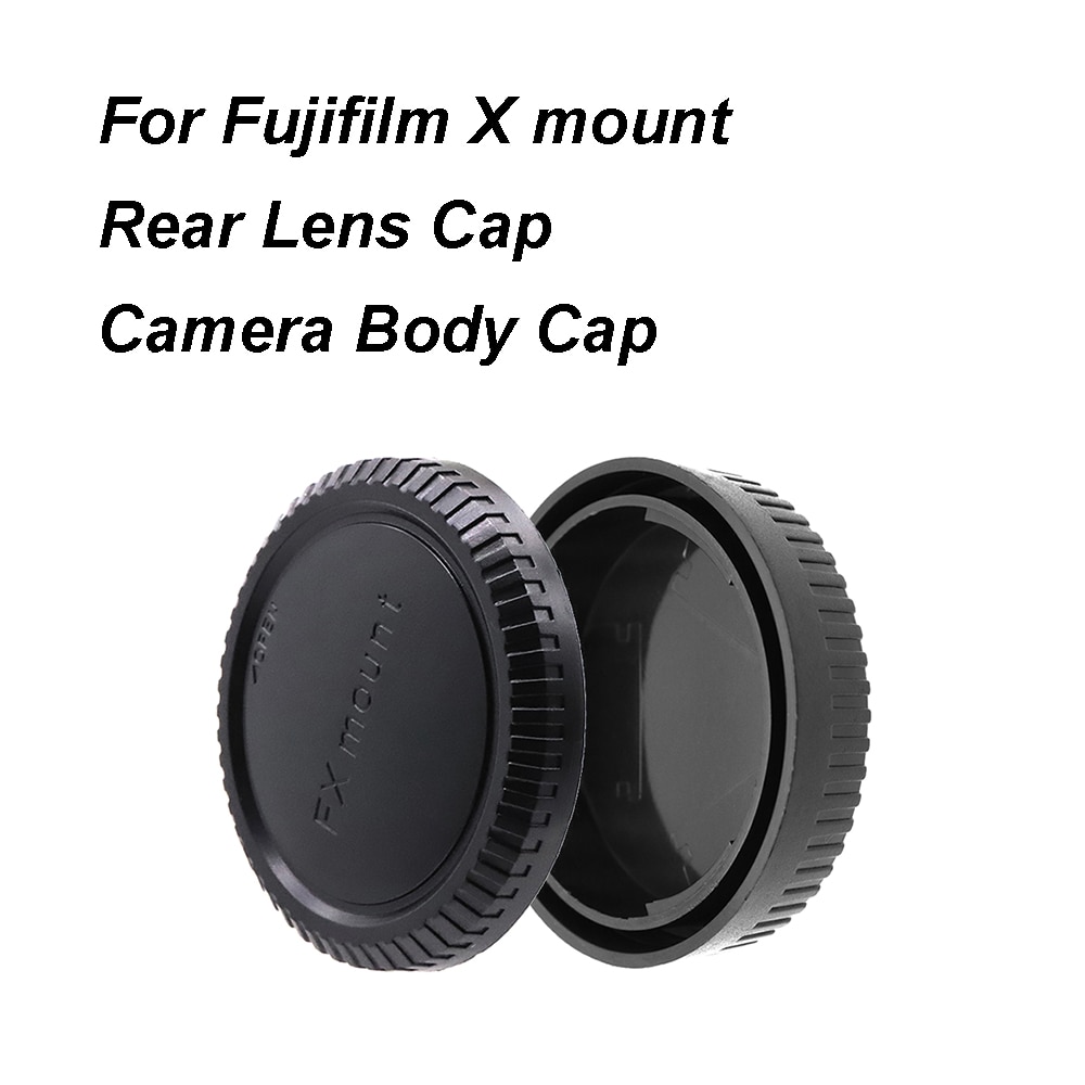 For Fujifilm X Mount Lens Rear Cap Camera Body Cap Plastic Black Lens Cap