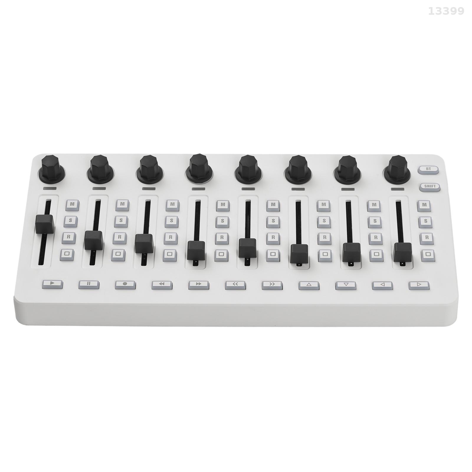Midi controlle midi bàn điều khiển phối khí với 43 nút 8 knobs 8 nút ấn BT kết nối pin/Type-C cung cấp điện USB Bộ điều khiển MIDI Mixer cho hầu hết electroacoustic cụ