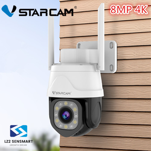 กล้องวงจรปิด กล้องวงจรปิดไร้สาย Wi-Fi VSTARCAM CS610Q IP Camera 8MP Ultra HD 4K Vstracam CS610Q 4K UHD Color Night Vision IP66