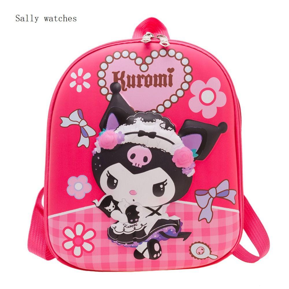 SALLY Cinnamoroll Ba lô hoạt hình kuromi Melody Vỏ cứng EVA Pachacco Cặp sách trẻ em Ngọt ngào Cặp s