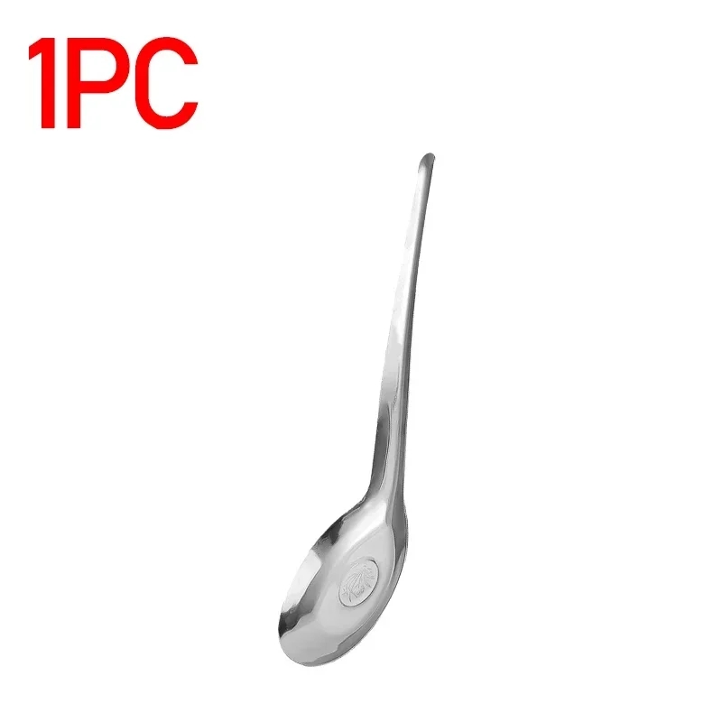 VIVOLILV 1/10 PCS Kitchen Restaurant Universal Portable 16cm Stainless Steel Soup Spoon Large Capacity Flatware Soup Rice Dinner Scoup ราคา 10 บาท*ส่งฟรี