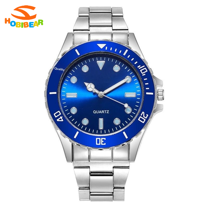 HOBIBEAR Men's Fashion Quartz Watch with Luminous Dial and Steel Strap ราคา 98 บาท*ส่งฟรี