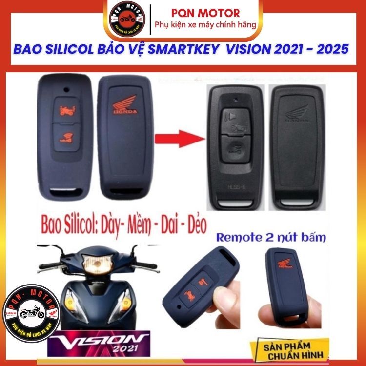 Bọc Smartkey Vision 2025 - Vision 2021 - Vision 2022- Vision 2023 - Vision 2024 - Silicol 𝗹𝗼𝗴𝗼 𝗛𝗢𝗡𝗗𝗔
