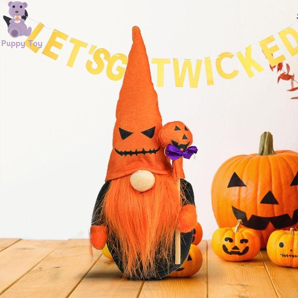 TESDFD Dễ thương Búp bê nhồi bông Gnome Đồ trang trí để bàn Trang trí Halloween Búp bê bí ngô không  Thú vị Búp bê Rudolph Búp bê lùn Tiệc tùng