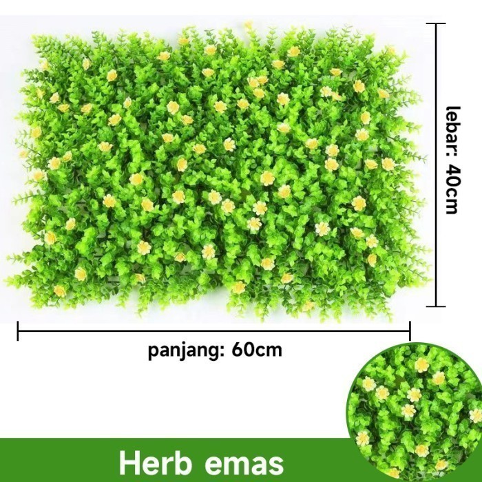 60 Cm X 40 Cm Rumput Dinding Sintetis Daun Hias Sintesis Dekorasi Dinding Artificial Rumput Plastik