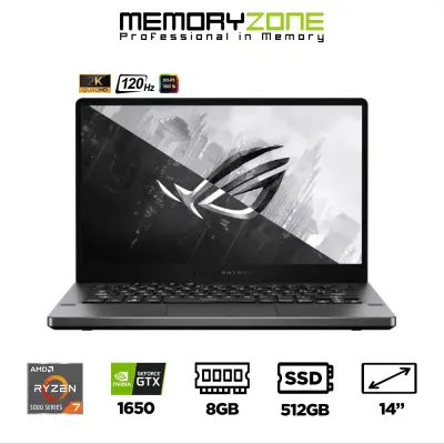 Máy tính Laptop Gaming Asus ROG Zephyrus G14 GA401QH-K2091W (Ryzen 7 5800HS, GTX 1650 4GB, Ram 8GB DDR4, SSD 512GB, 14 Inch IPS 120Hz WQHD)