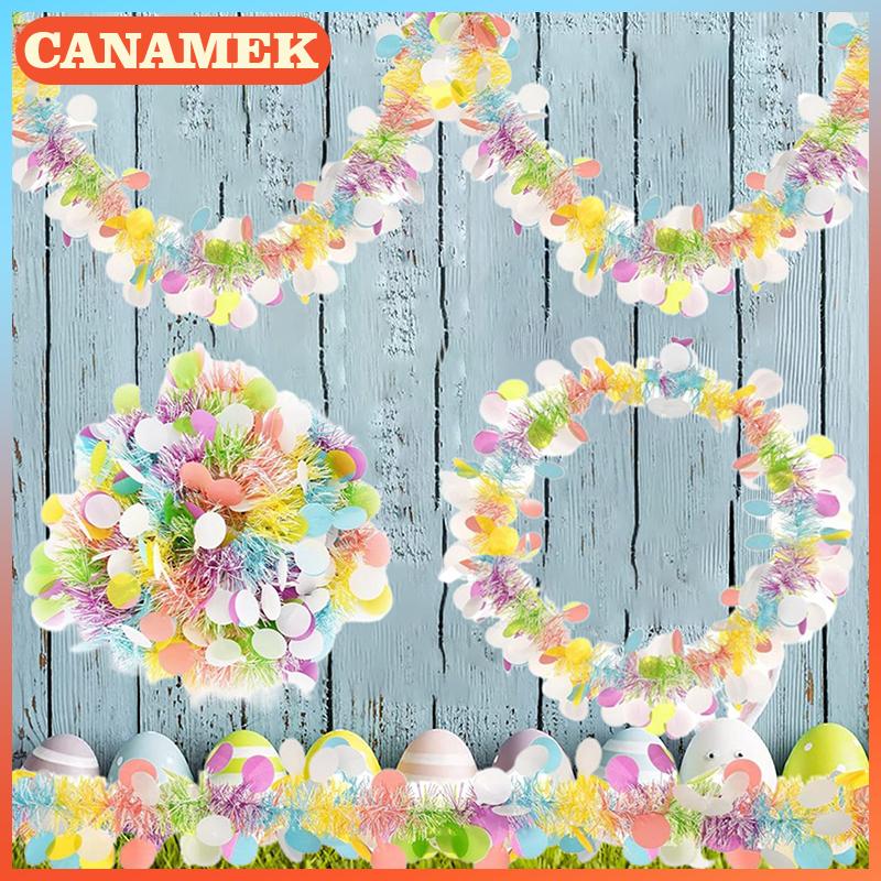 Canamek Easter Garland for Mantle Mixed Color Garland Hanging Ornament Easter Tree Garland for Party Wall Decoration ราคา 169 บาท*ส่งฟรี