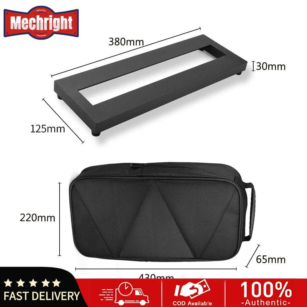 Mechright ขนาดเล็กขนาด Pedalboard กีตาร์ขนาดกลางบอร์ดอลูมิเนียมอัลลอยด์แบบพกพาพื้นที่ขนาดใหญ่ Pedalboard ติดตั้งง่าย 2 เทปยึดแผ่นรองเท้า 600D กระเป๋าผ้า Oxford สำหรับ GIG ราคา 1,146 บาท*ส่งฟรี