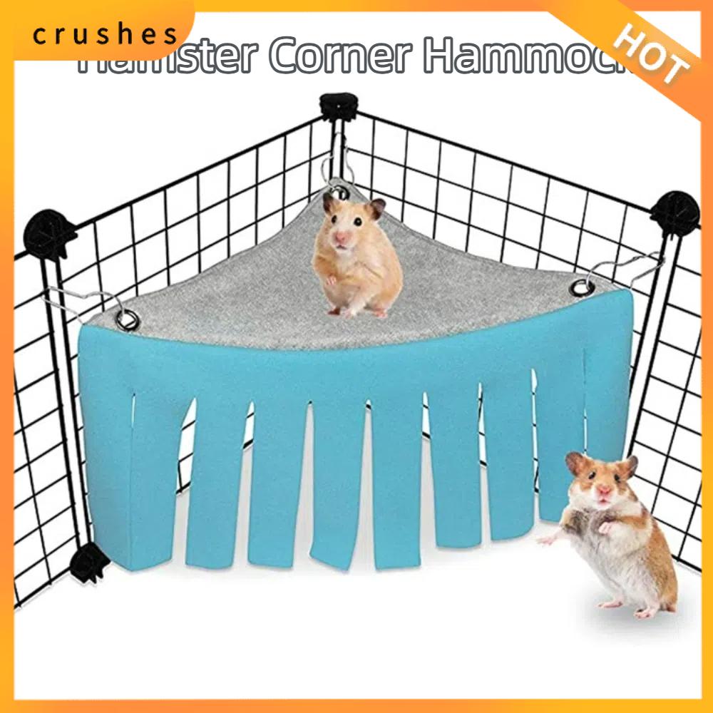 CRUSHES Dải tua rua Lều ẩn náu cho chuột hamster Thoáng khí Mềm mại Mái che góc Ấm cúng với Khóa Giường treo cho hamster cho chuột lang