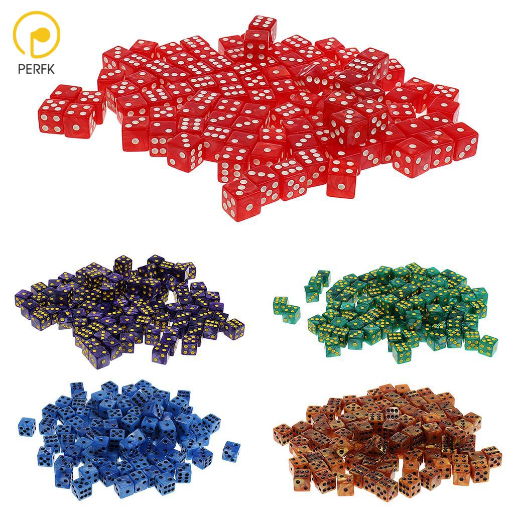 โมเดลฟิกเกอร์ อาร์ตทอย กล่องสุ่มของสะสม ของเล่นและโมเดลสะสม Perfk 100PCS 14mm D6 Bar Party Die for Activity, Casino Theme
