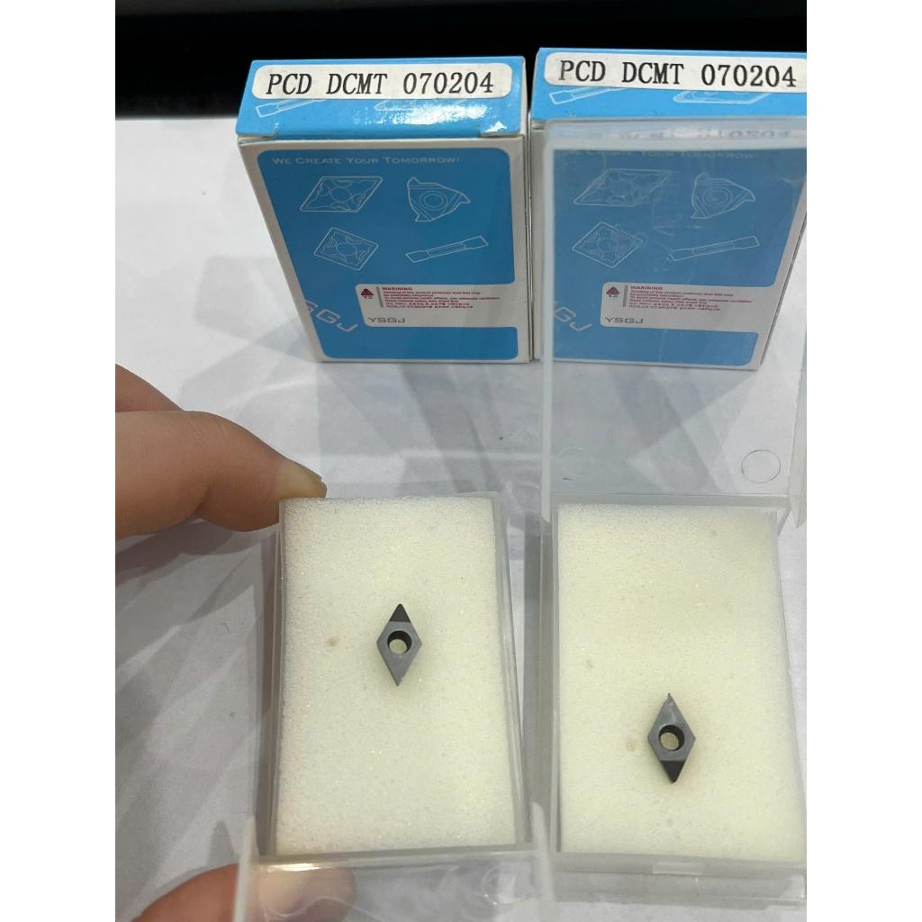 Mảnh chíp tiện PCD D07 DCMT07 chạy tinh, bóng nhôm