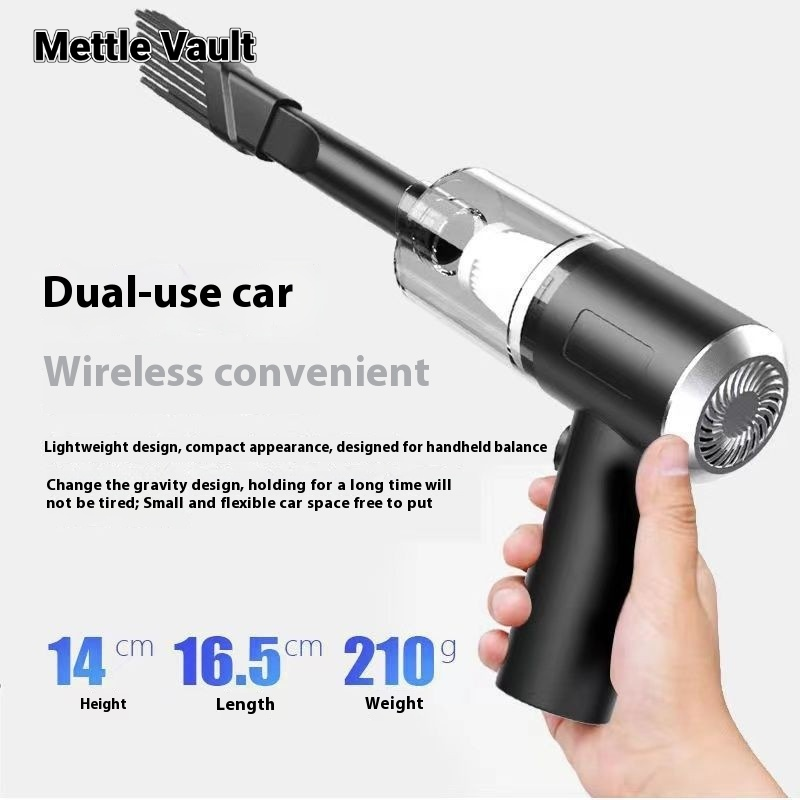 Mettle Vault Car Cleaner Suction and Blowing Integrated Handheld Household Portable Wireless Charging High Power Dust Gun ราคา 81 บาท*ส่งฟรี