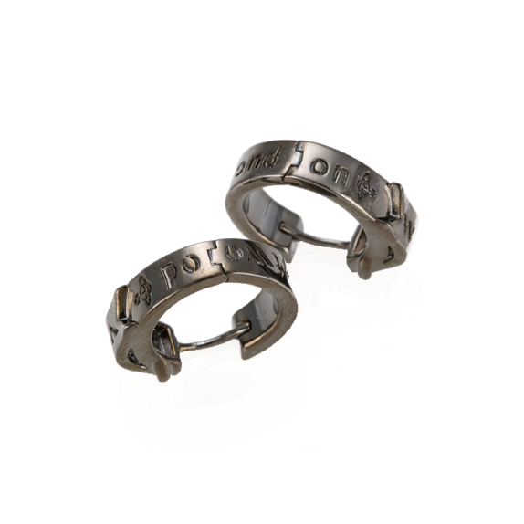 Vivienne Westwood Bobby Brass Earrings Unisex Gray