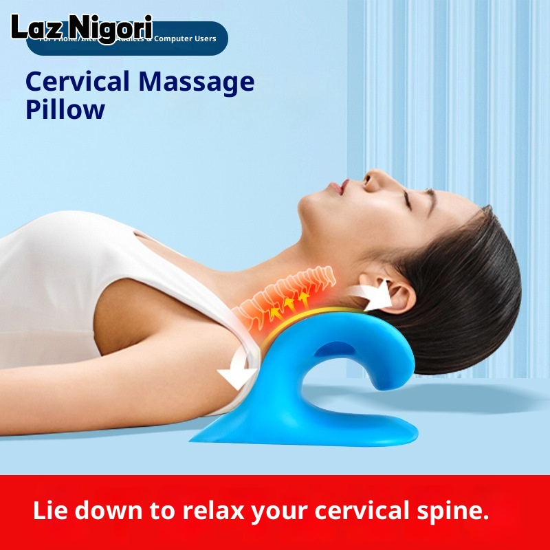 Laz Nigori C-shaped Neck Massage Pillow with Acupressure Points for Neck and Shoulder Relaxation, Ideal for Office Workers and Smartphone Users ราคา 83 บาท*ส่งฟรี