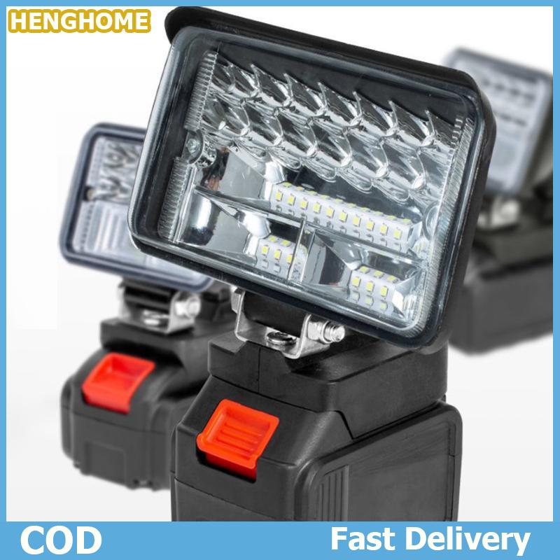 HENGHOME 18V Li ion LED làm việc ánh sáng 3 4 inch lũ Đèn pin hoạt động cho cắm trại ngoài trời khẩn cấp