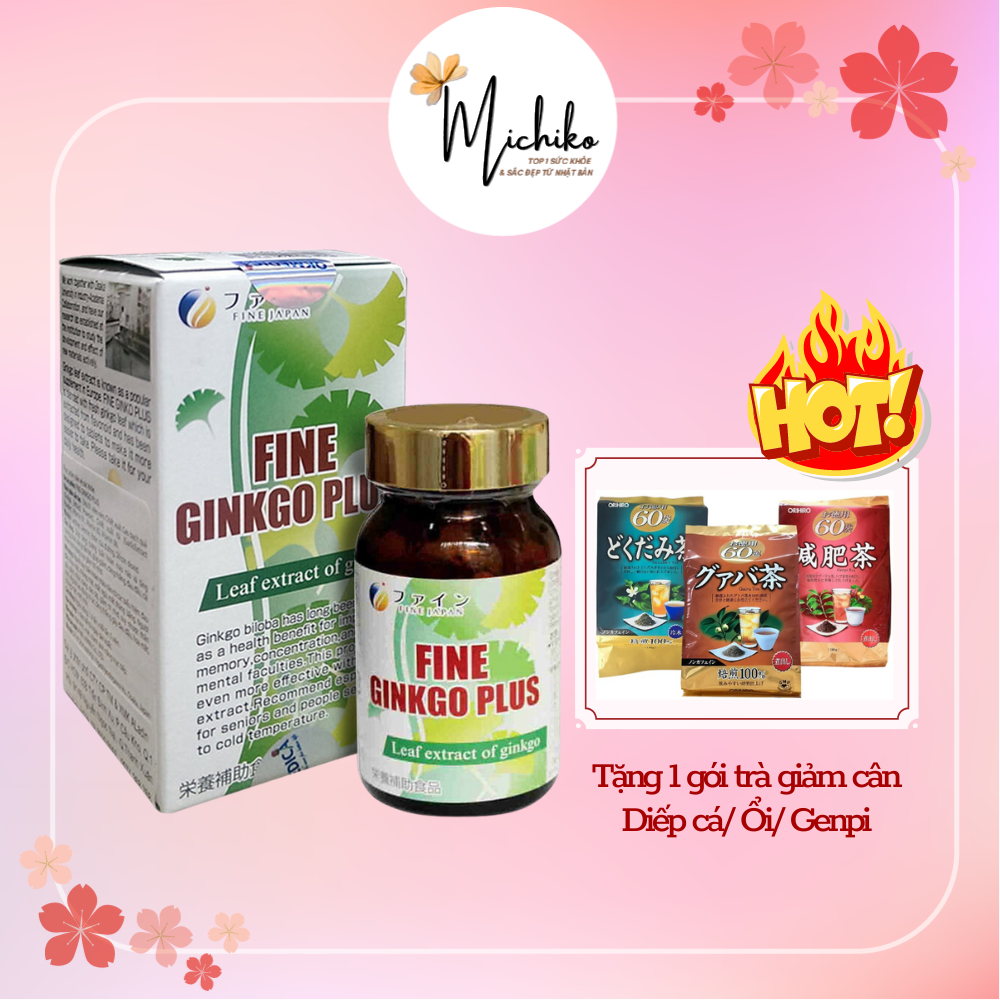 Viên uống bổ não Fine Ginkgo Plus Hoạt Huyết Dưỡng Não Nhật Bản 400 viên