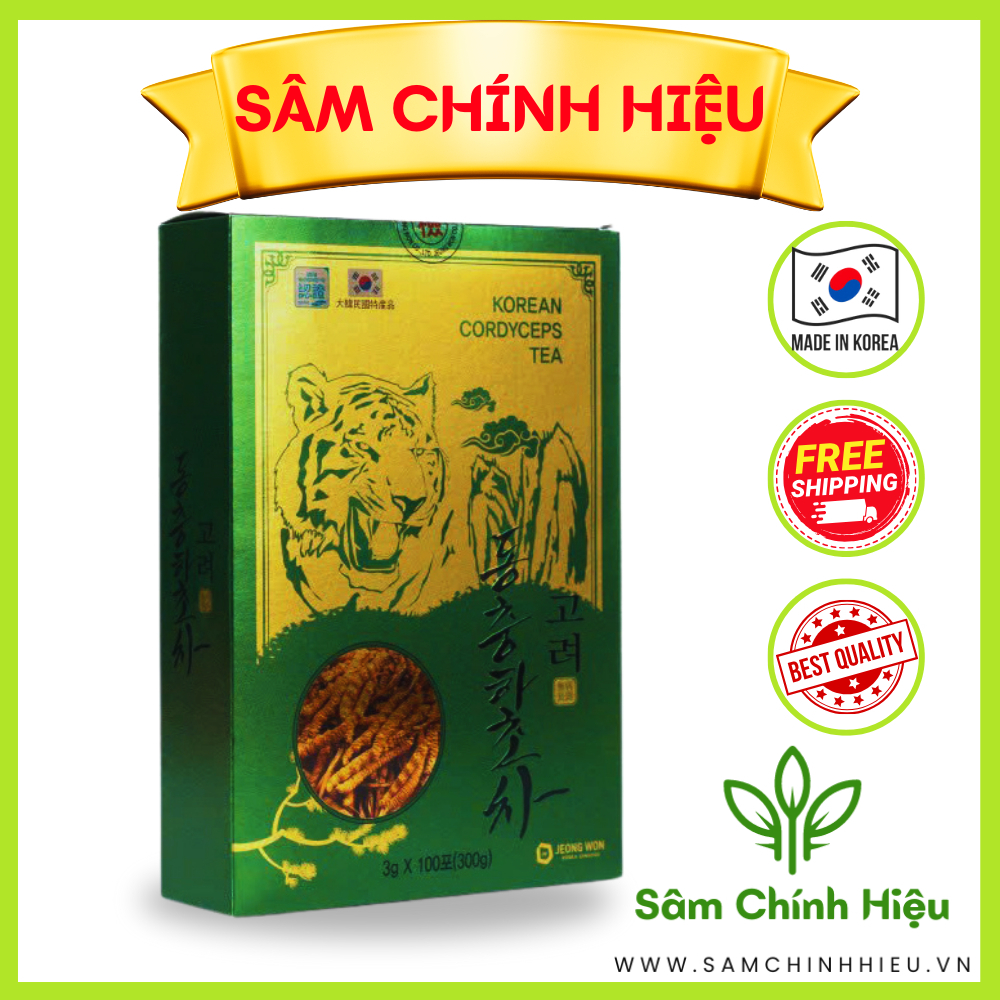 Trà cốm đông trùng hạ thảo Jeong Won 100 gói x 3g Hàng chính hãng giá tốt