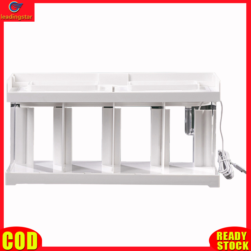 LeadingStar RC Authentic Small Fish Tank With Filter, LED Light Aquarium Tank Kit, Office Desktop Fish Tank, Mini AquariumFish, 2-4 Grid Design, Dual Filtration System Bowl Accessories For Shrimp, Crab, Fish ราคา 950 บาท*ส่งฟรี