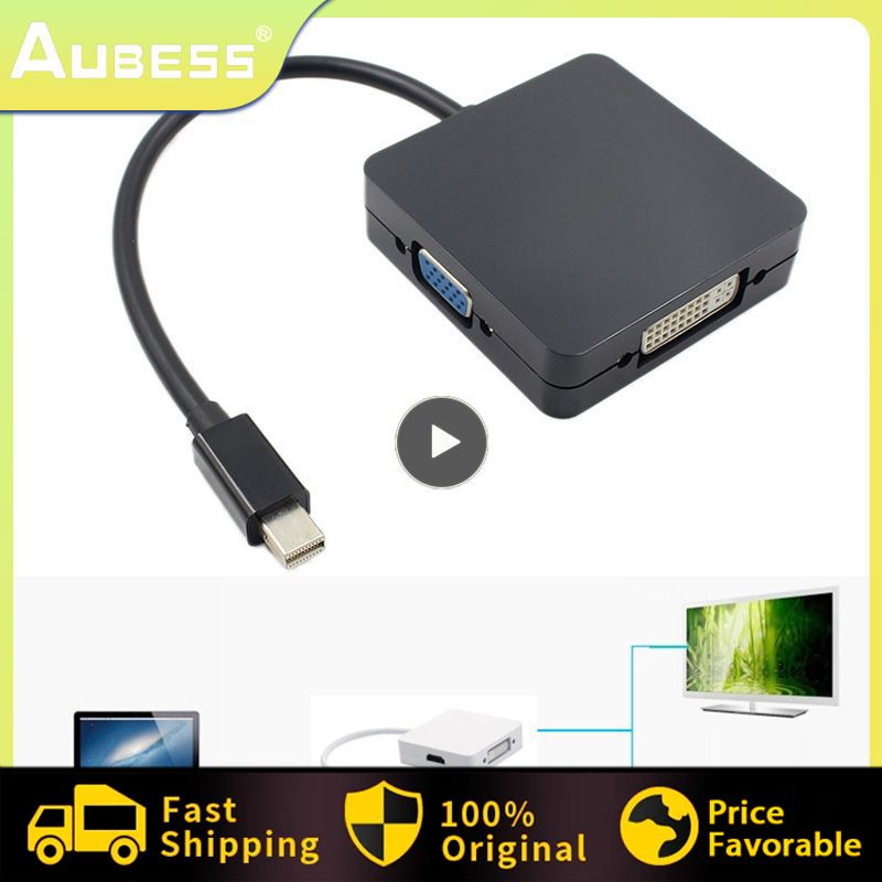 3 ใน 1 ไปยัง HDMI เข้ากันได้ VGA DVI อะแดปเตอร์ DP Cable Converter สำหรับ Book Air Mini DisplayPort ราคา 9,415 บาท*ส่งฟรี