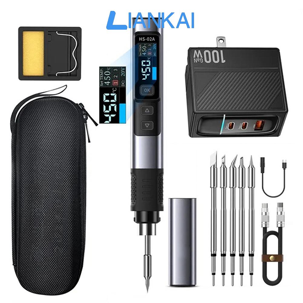LIANKAI For FNIRSI HS02A Soldering Iron 100W with Multi Protocol PD QC DC Charging ราคา 3,221 บาท*ส่งฟรี