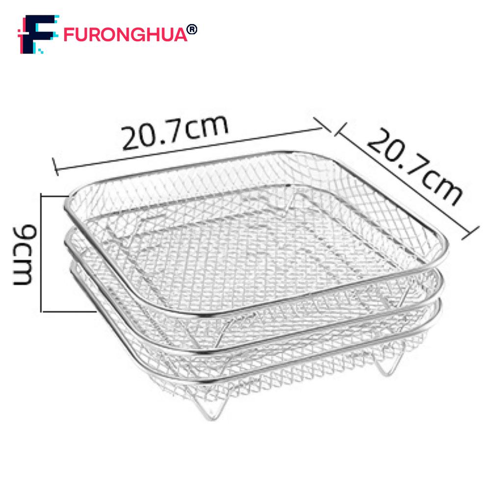 【FURONGHUA】 Easy To Clean Stackable Air Fryer Rack Food-Grade Material Stainless Steel Tray 【New product】 ราคา 1,223 บาท*ส่งฟรี