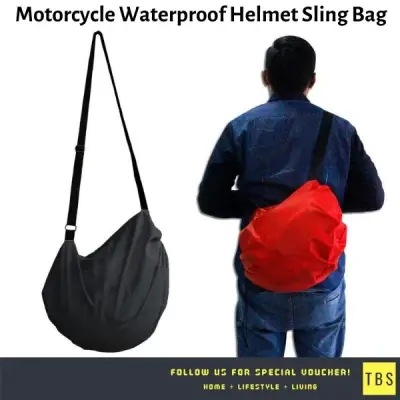 Motorcycle Bike Helmet Waterproof Storage Shoulder Sling Bag (Universal Modern Design)