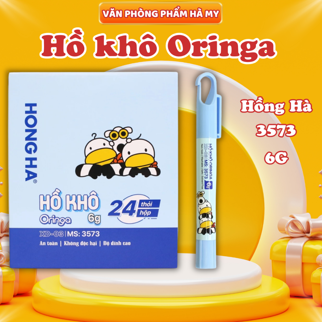 Hồ Khô Dán Giấy Hồng Hà Oringa 6G XD-03 Có Móc Cài Tiện Lợi - 3573