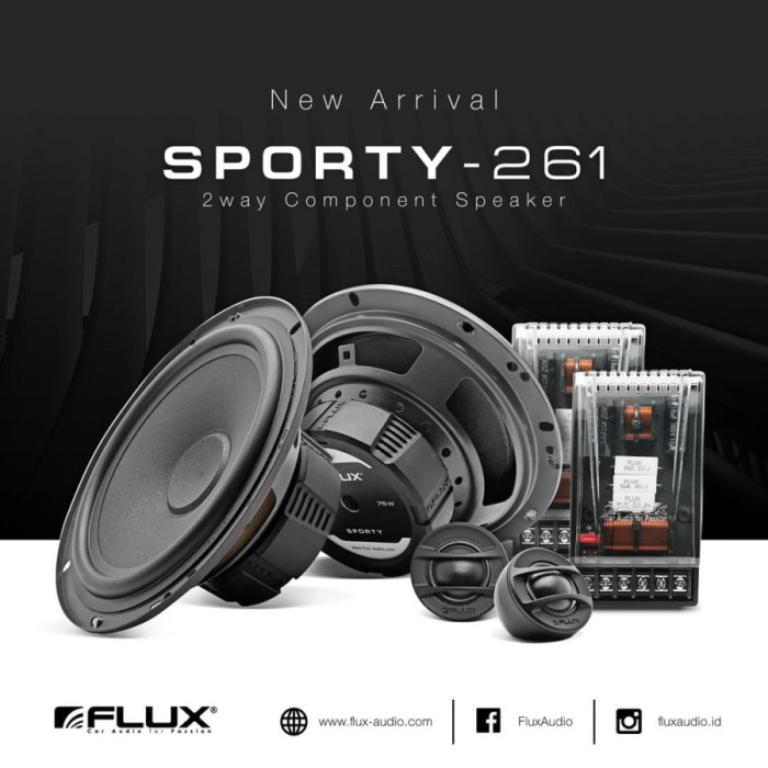 FLUX SPORTY 261 SPEAKER MOBIL SPLIT 2 WAY GERMANY-desshop99 Harga 7,300,000 rupiah*Gratis Ongkir