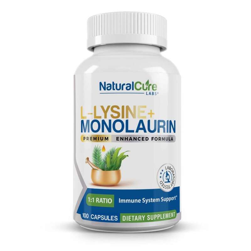 L-Lysine + Monolaurin 600mg Tỷ lệ 1:1, 100 viên nang – Hỗ trợ miễn dịch và tiêu hóa của Natural Cure Labs