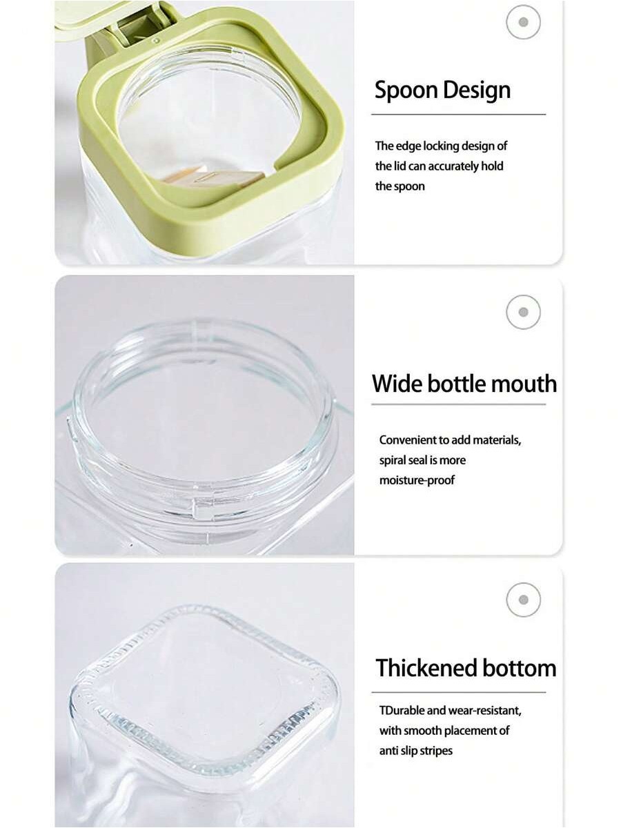 Luftdichtes Gewürzglas Aus Glas Mit Löffel Für Salz Und Pfeffer_voghion.com