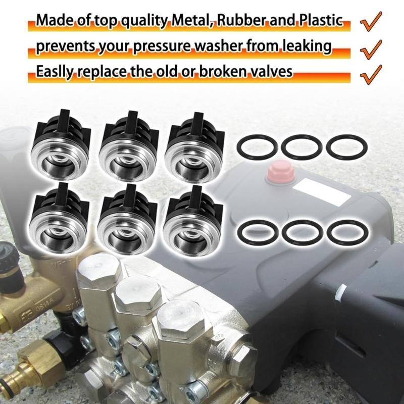 Thép không gỉ van một chiều thay thế thiết lập cho 280/380/55/580 Máy rửa xe máy rửa phun áp lực Máy bơm đầu 6 gói
