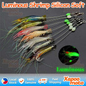 Luminous Shrimp Soft Bait with Hooks - 7/14/28pcs