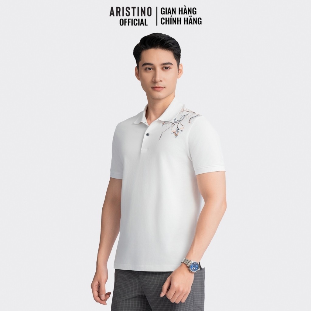 ÁO THUN POLO CÓ CỔ NGẮN TAY ARISTINO MÀU TRẮNG - APS111AZ