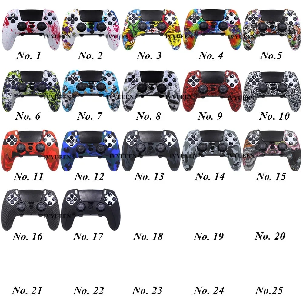 【Fast-selling】 10 Pcs Water Transform Printing Protective Skin Silicone Case For 5 Ps5 Dualsense Edge Controller Cover