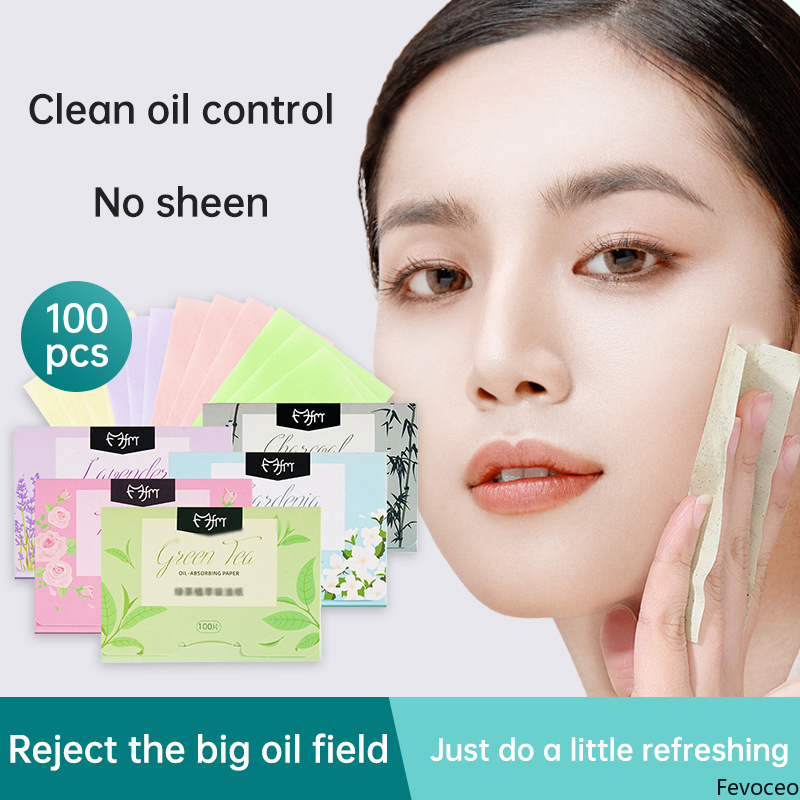 Trà xanh Essential Oil Sucking Paper Giấy thấm nước mặt khô Giấy thấm dầu di động Fevoceo