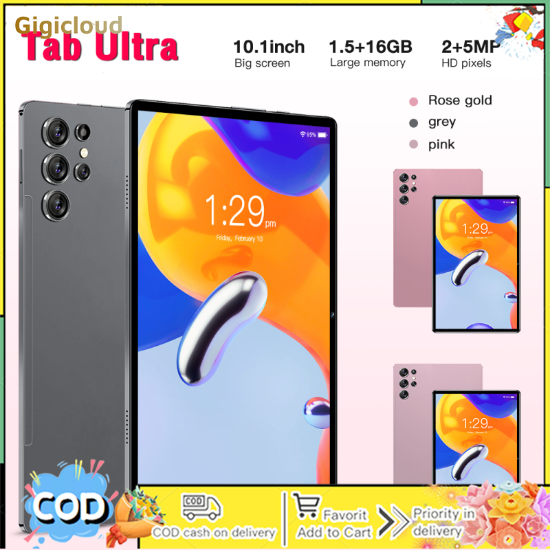 Tab Ultra Tablet 10.1 Inch Tablets 1.5GB RAM+16GB ROM HD Touch Screen With 4000mAh Battery Dual Camera 2MP Front+5MP Rear Tablet Compatible For Android 7.0 System ราคา 10,048 บาท*ส่งฟรี