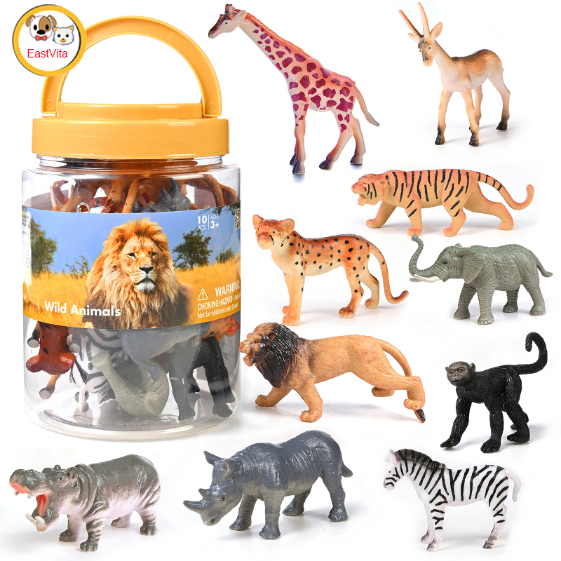 10pcs Wild Animals Figures Toys Realistic Wild Zoo Animals Figurines Model