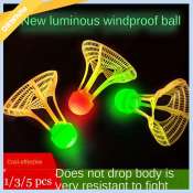 LED Luminous Badminton Balls - Super Resistant Nylon (1/2/5pcs)