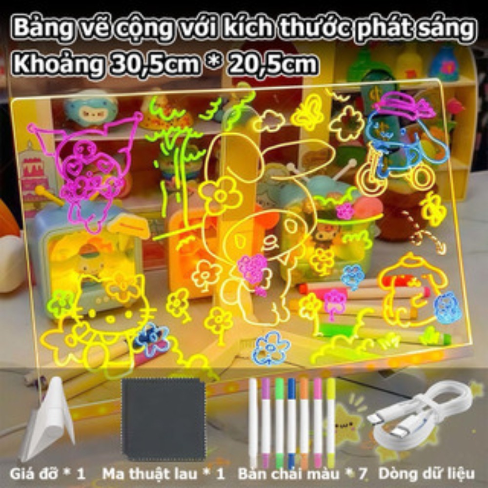 dễ dàng xóa vẽ, sáng đèn LED, vui chơi học tập, phát sáng acrylic, trẻ em tại nhà