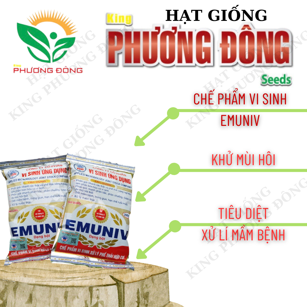 EMUNIV chế phẩm vi sinh, chế phẩm EM ủ phân hữu cơ không mùi hôi, ủ rác thải nhà bếp - KING PHƯƠNG ĐÔNG