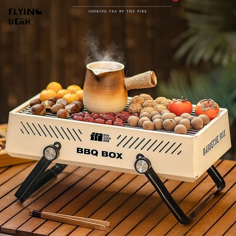 Bay gấu lò sưởi trà làm và rang Bộ bếp nướng thịt nướng nướng ngoài trời cho nhà ở có thể trà sữa lò ấm trà