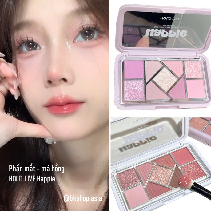 Bảng phấn mắt, má hồng 9 ô hold live happie hl630 - holdlive